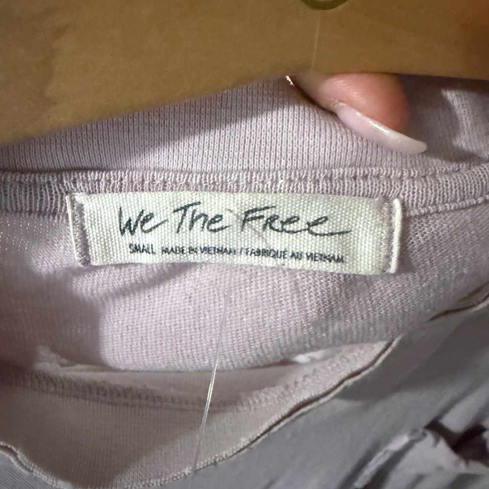 We The Free Rubi Lilac Distressed Short Sleeve Tee by Free People - Picture 4 of 4